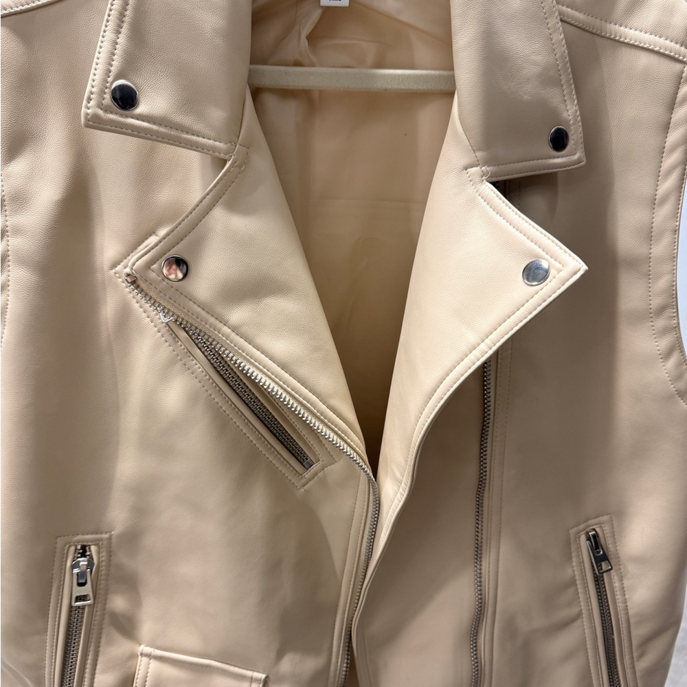 Topshop Tan Leather Vest